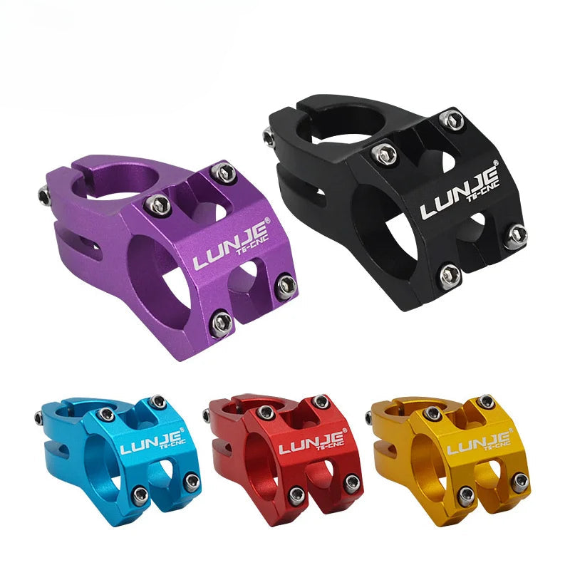 LUNJE MTB Stem 31.8x45mm High-strength Short Handlebar Stem Aluminum Alloy Bicycle Bridge Racing Downhill Bike / Road Bike Stem-WAYBIKER