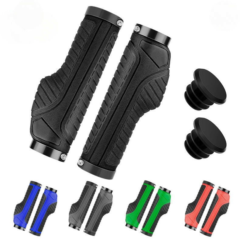 X-TIGER Bicycle Grips MTB Rubber Handlebar Grips Shockproof Anti-Slip Racing Road Bike Grips Ergonomic Lock Cycling Handlebar-WAYBIKER