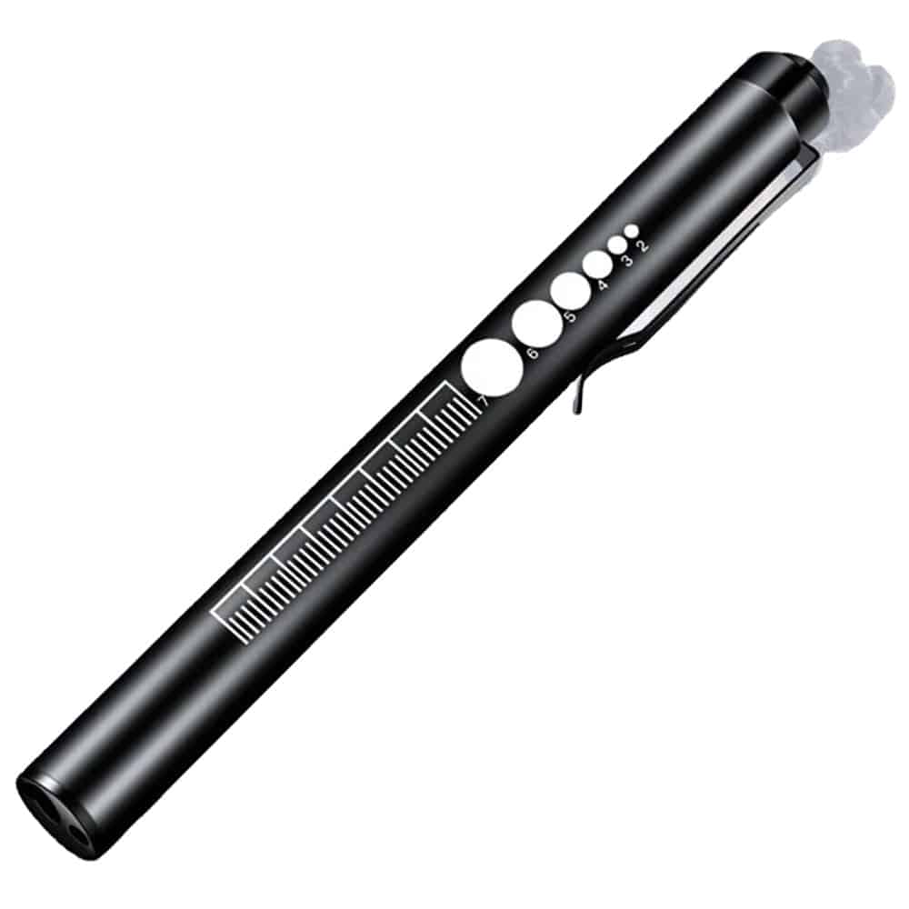 2-in-1 LED Penlight With Pupil Gauge Type-C USB Rechargeable Ldeal Medical First Aid Work Camping Hike Child Emergency Lighting-WAYBIKER