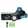 Zoom 1500M Headlamp Long Shot White Laser Portable Headlight 18650 Rechargeable Led Head Flashlight Waterproof Camping Head Lamp-WAYBIKER