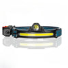XPG+COB LED USB Rechargeable Head Torch Release Induction Zoom Headlamp 6 Modes Head Lamp with Built-in Battery Flashlight-WAYBIKER