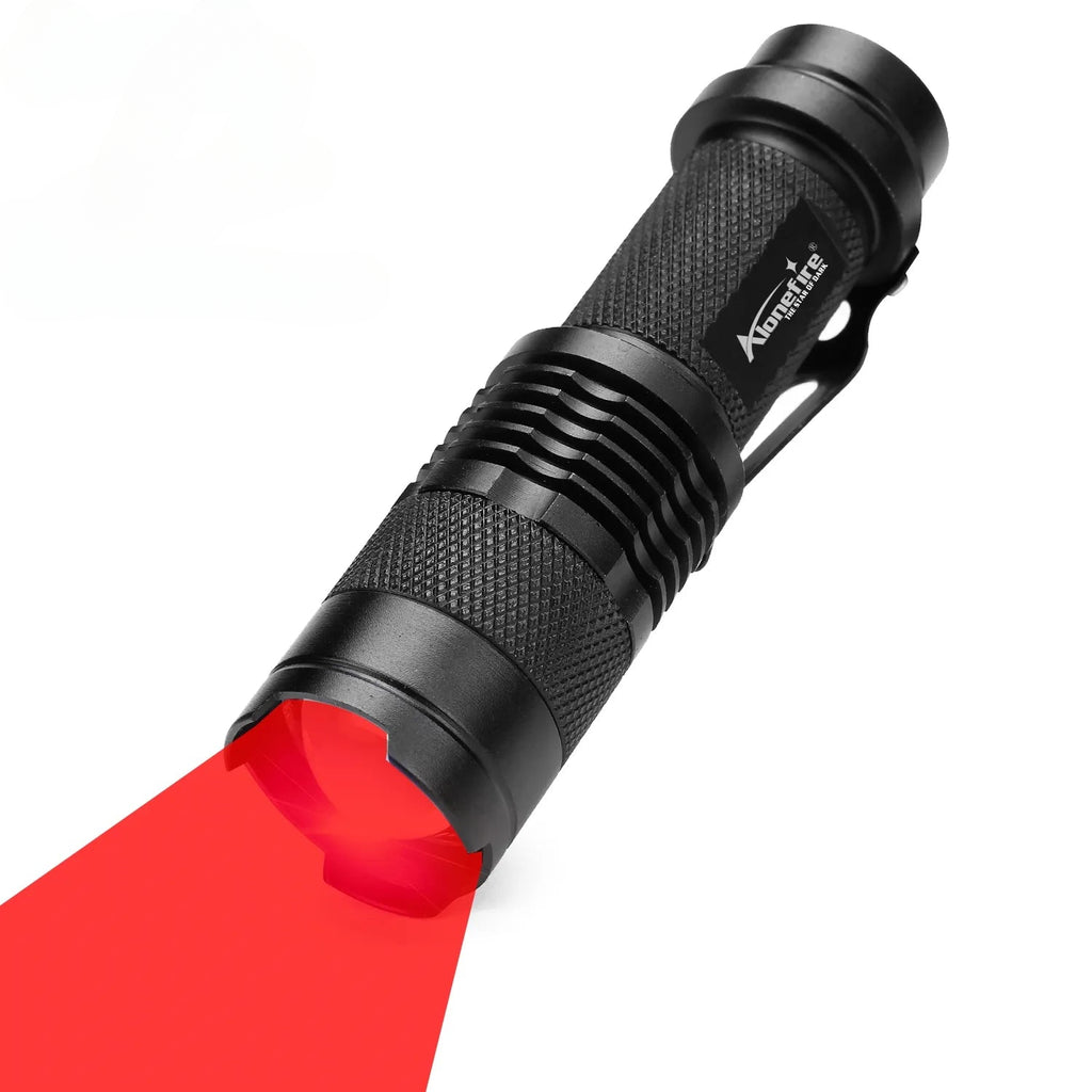 Zoom Red Light Flashlight Mini Hunting Bees Fishing Blood Vessels Astronomy Observe Star Travel Hotel Camera Detector Lamp Torch-WAYBIKER