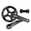 XT Bicycle Crankset 104BCD MTB Bike Crank Chainring Bike 170mm 175mm Black Round Oval 32T 34T 36T 38T Aluminum Alloy with Bottom-WAYBIKER