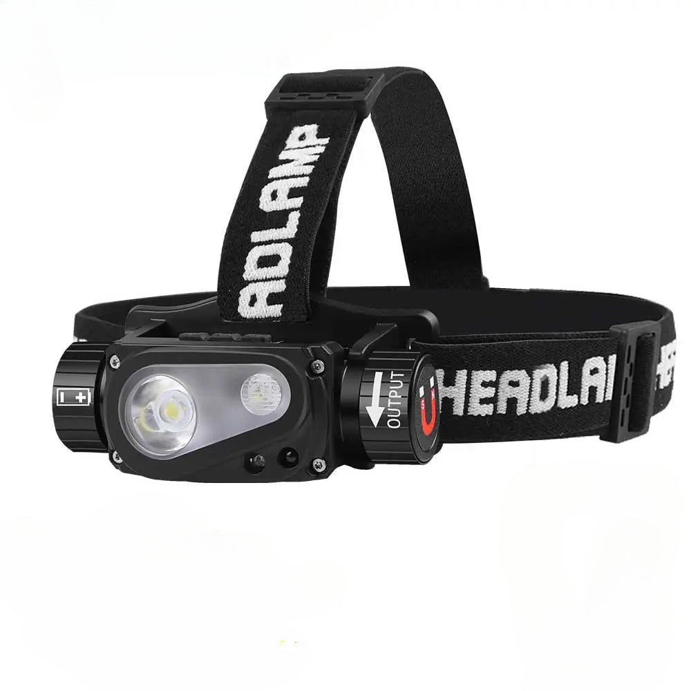XHP50 LED Headlamp Sensor Headlight Flashlight 18650 21700 USB Rechargeable Outdoor Head Lamp Torch 10 Lighting Modes Work Light-WAYBIKER