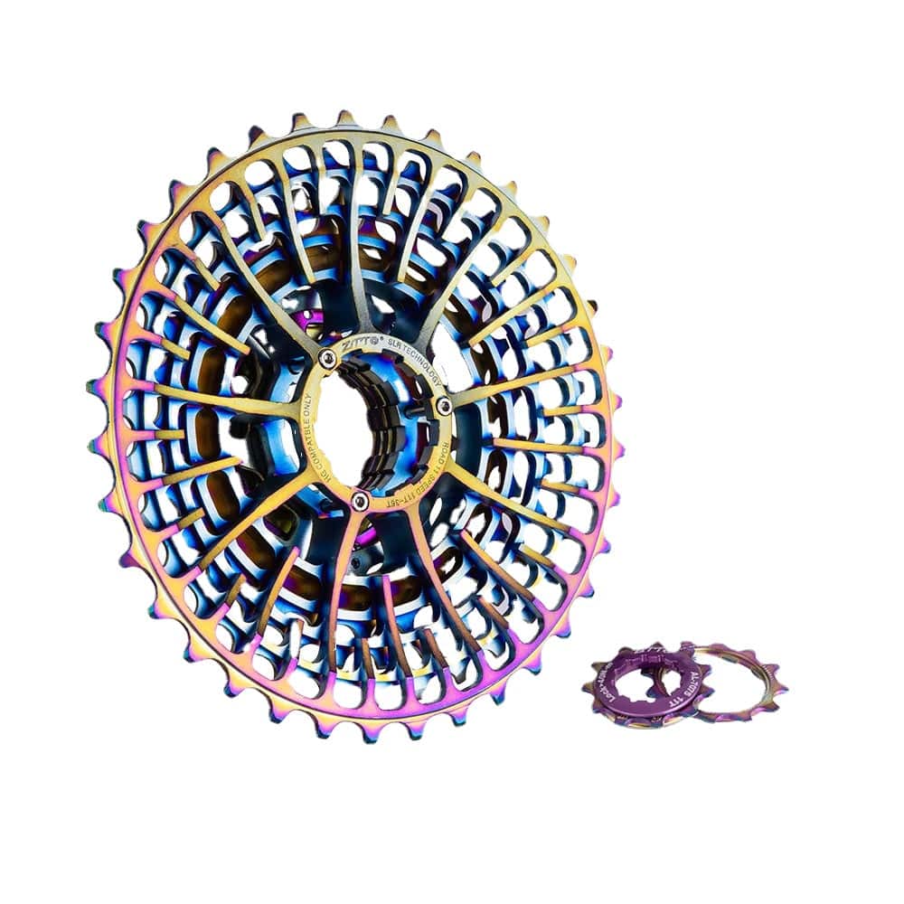 ZTTO Gravel Bike 11 Speed 11-36T UltraLight Cassette Road Bicycle Sprocket Colorful 11Speed 34T Rainbow K7 11v 32T 11-28T 105-WAYBIKER