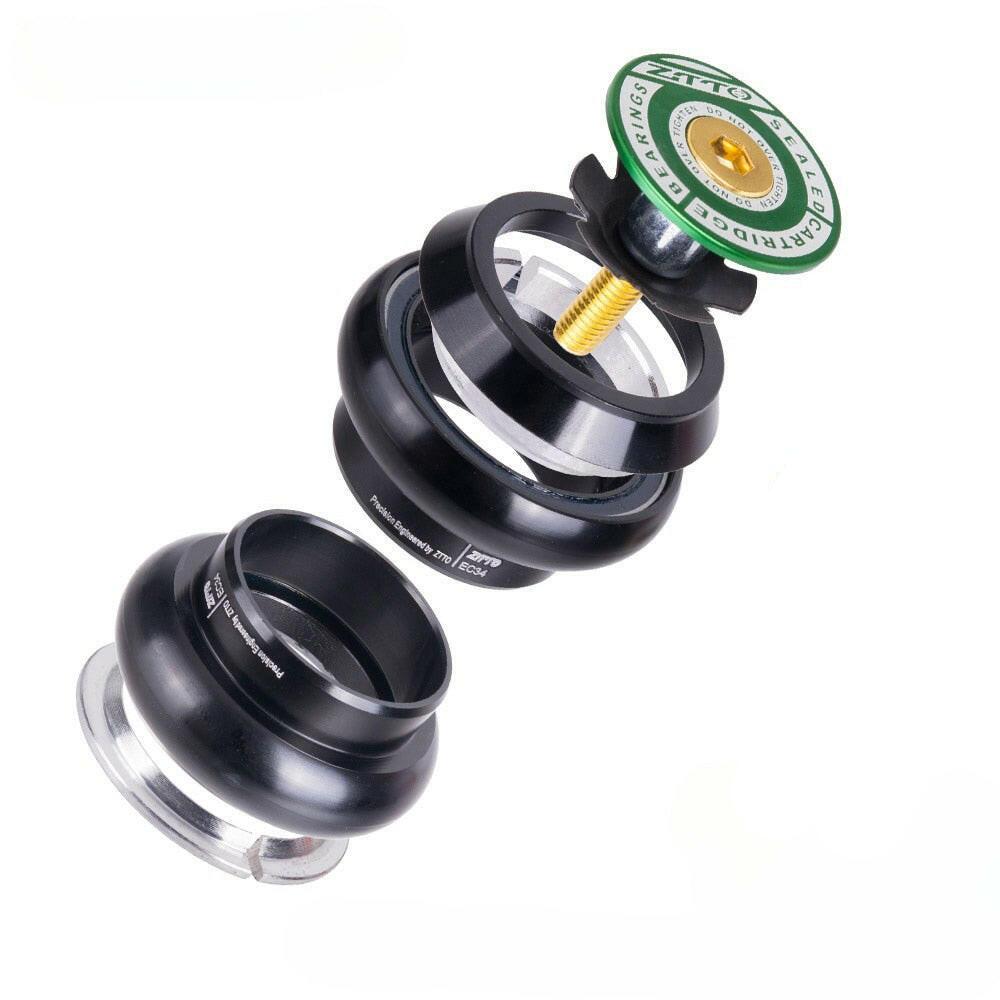 ZTTO 3434S MTB Bike Road Bicycle Headset 34mm EC34 CNC 1 1/8 28.6 Straight Tube fork Internal 34 Conventional Threadless Headset-WAYBIKER