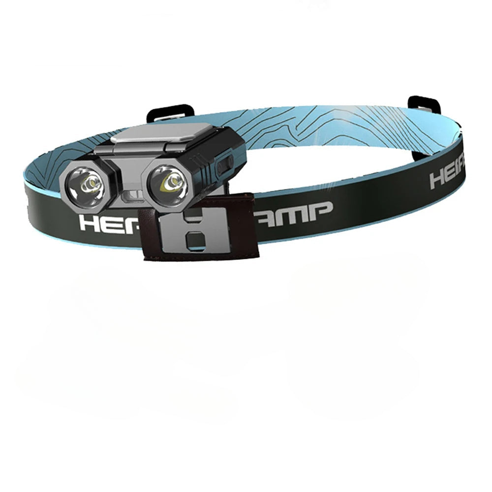 Hat Clip Cap Light Portable LED Headlamp USB Rechargeable Headlight Wave Sensor Head Lamp For Fishing Camping Built-in Battery-WAYBIKER