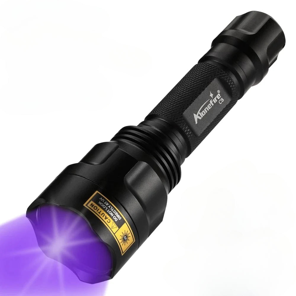 LGUV 365 395nm LED Flashlight Ultraviolet Invisible Ink Marker Cat Dog Urine Tinea Leakage Ore Money Scorpion Fluorescence Torch-WAYBIKER