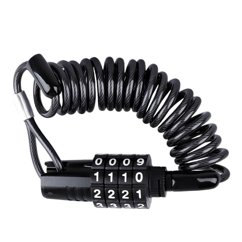 X-Tiger Bike Lock Cable Chain High Security Bike Password 4 Digit Resettable Combination Coiling Bicycle Cable Lock Accessories-WAYBIKER