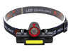 XPE+COB Headlamp Fishing Camping Headlight Built-in Battery Portable Work Light Dual Light Sources With Tail Magnet Detachable-WAYBIKER