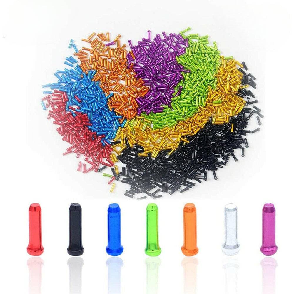 50pcs/lot Bicycle Brake Cable End Cover Gear Shifter Inner Thread Crimping Bicycle Rear Derailleur Gear Shift Cable Cap-WAYBIKER