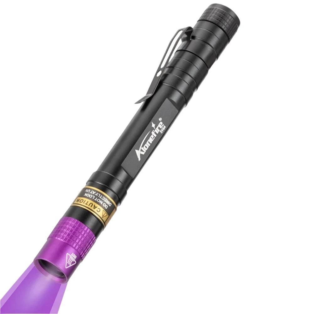 SV64 365nm UV led flashlight powerful Black Light Invisible Torch Money Scorpion Cat Pet Stains Marker Ore Check Use AAA battery-WAYBIKER